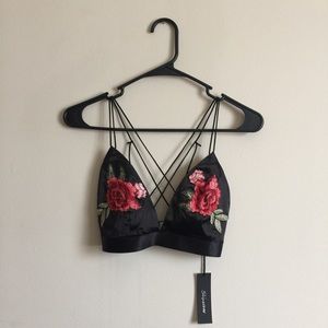 Rose Embroidery Bralette